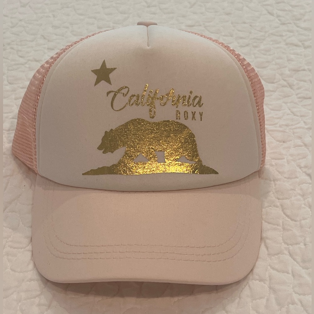 NWOT Roxy California Rose Gold Trucker Hat